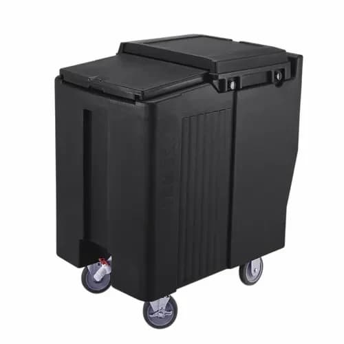 Cambro ICS175T110 Slidinglid 175 Lb. Black Mobile Ice Caddy
