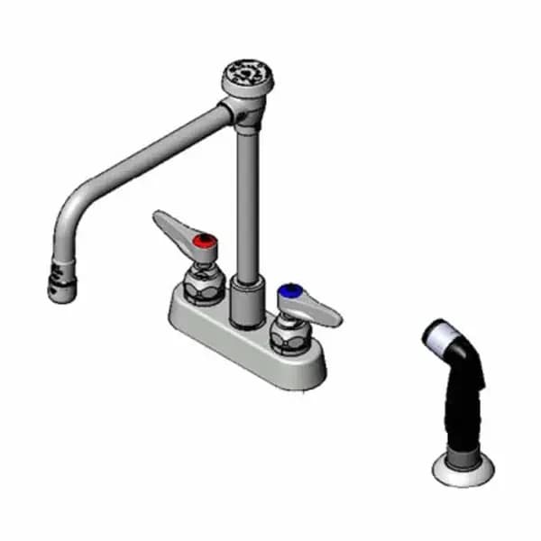 T&S Brass B-1177 T&S Deck Mount Workboard Faucet with rigid Vacuum Breaker