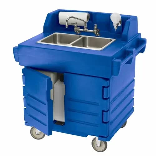 Cambro KSC402186 Camkiosk Navy Blue Hand Sink Cart