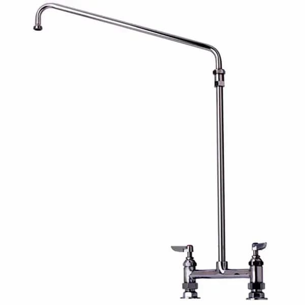 T&S Brass B-0281 T&S 8" Deck Mount Elevated Big-Flo Faucet with 12" Swing Spout Nozzle