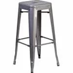 Flash Furniture CH-31320-30GB-BL-GG Blue Galvanized Steel Bar Stool — view 3