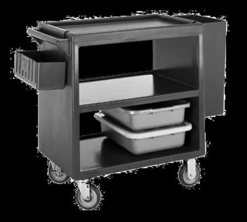 Cambro BC2304S615 3-Shelf 500 Lb. Capacity Charcoal Gray Utility Bus Cart