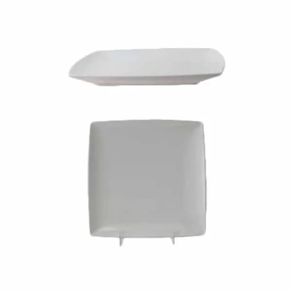 Thunder Group 29007WT Classic White 7-1/4" x 7-1/4" Square Melamine Plate | Case of 12