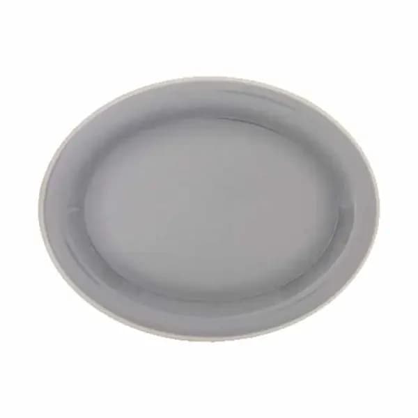 Thunder Group DM213H Graham 13-1/2" x 10-1/2" Oval Melamine Platter | Case of 12
