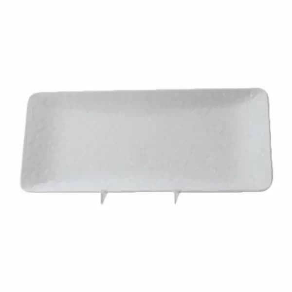 Thunder Group 24110WT Classic White 11-1/4" x 5" Rectangular Melamine Plate | Case of 12