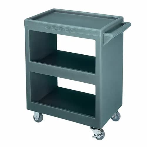 Cambro BC225191 3-Shelf 350 Lb. Capacity Granite Gray Utility Bus Cart