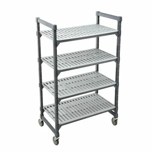 Cambro EMU215470V4580 Camshelving 4-Shelf Polypropylene Brushed Graphite Shelving Kit 54"W X 21"D X 70-1/4"H
