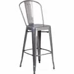 Flash Furniture CH-31320-30GB-YL-GG Yellow Galvanized Steel Bar Stool — view 3