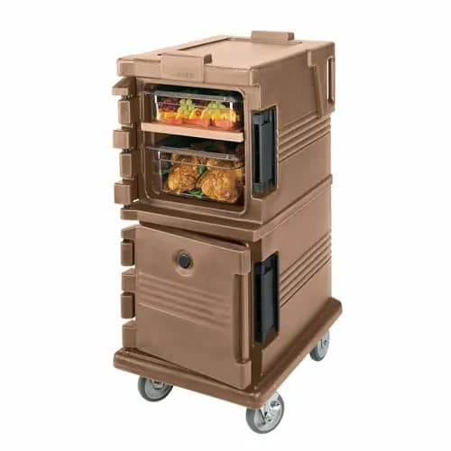 Cambro UPC600157 Ultra Cam Cart Insulated Coffee Beige Front Loader Food Carrier