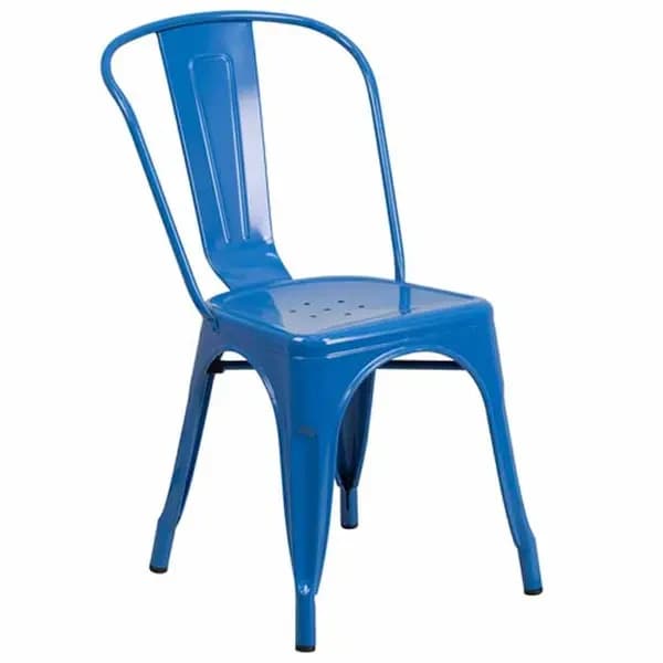 Flash Furniture CH-31230-BL-GG Blue Galvanized Steel Chair