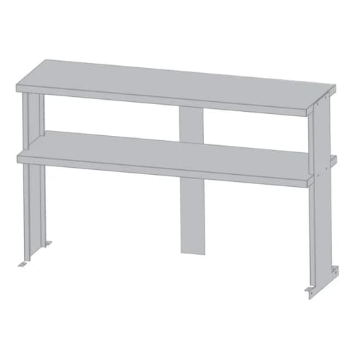 Turbo Air TSOS-5R-T Stainless Steel Double Tier Overshelf for Sandwich Prep Tables 60"W — view 2