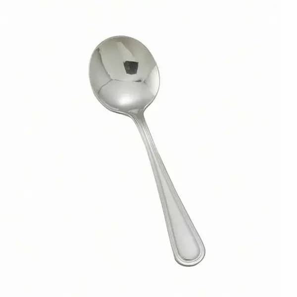 Winco 0030-04 Shangarila Bouillon Soup Spoons Extra Heavy Weight 18/8 | Case of 12