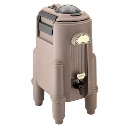 Cambro CSR5417 Camserver 5 Gallon Dark Taupe Beverage Dispenser