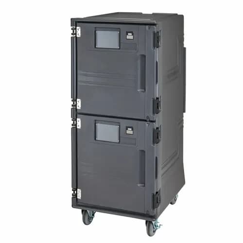 Cambro PCUHH615 Pro Cart Ultra Electric Charcoal Gray Hot Front Loader Food Carrier