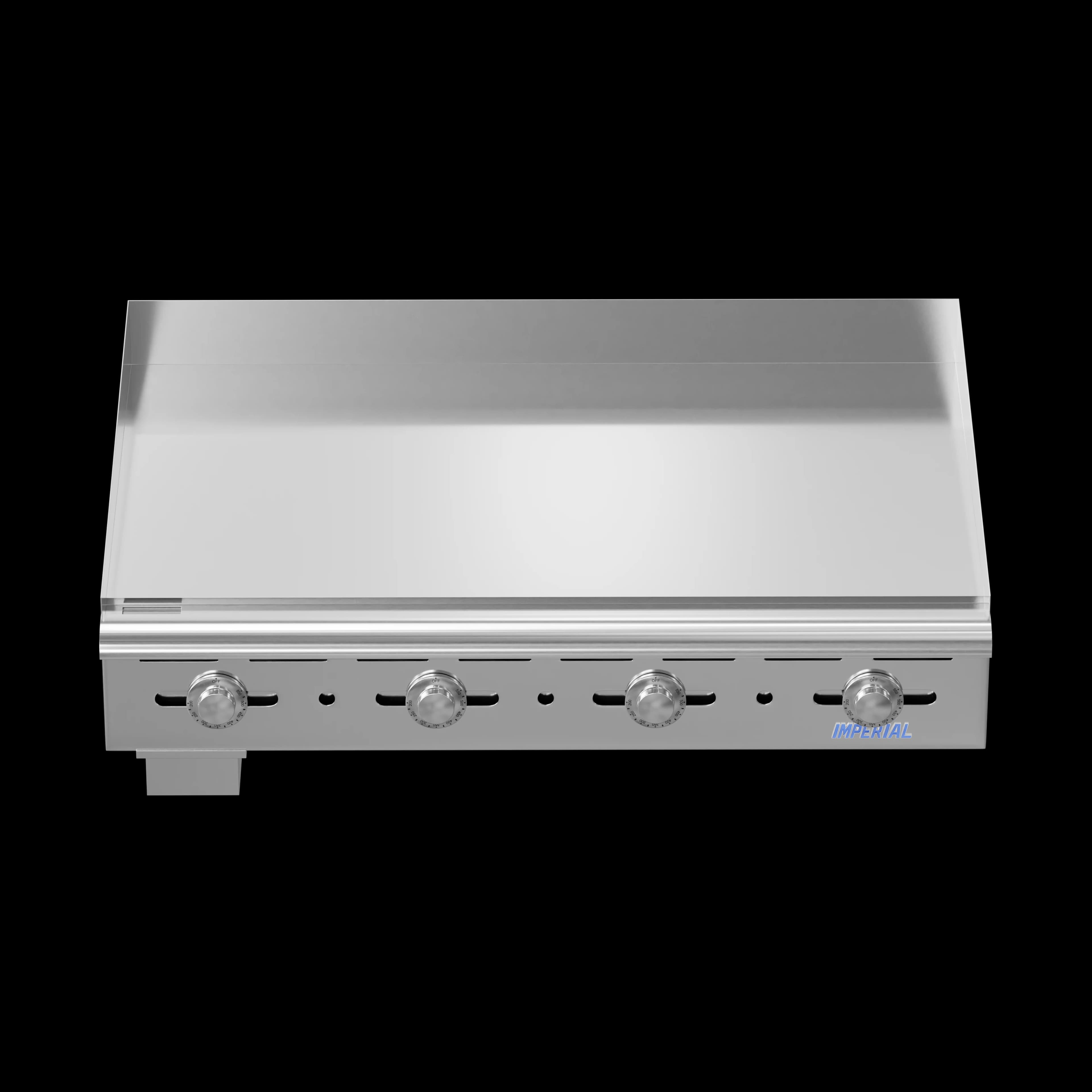 Imperial IMGA-4828 1 Pro Series Gas Countertop Griddle 48 Inch Wide Manual Control Rectangle Polished Steel 1 Inch Thick Plate Heavy-Duty — Natural Gas, 120000 BTU — view 5
