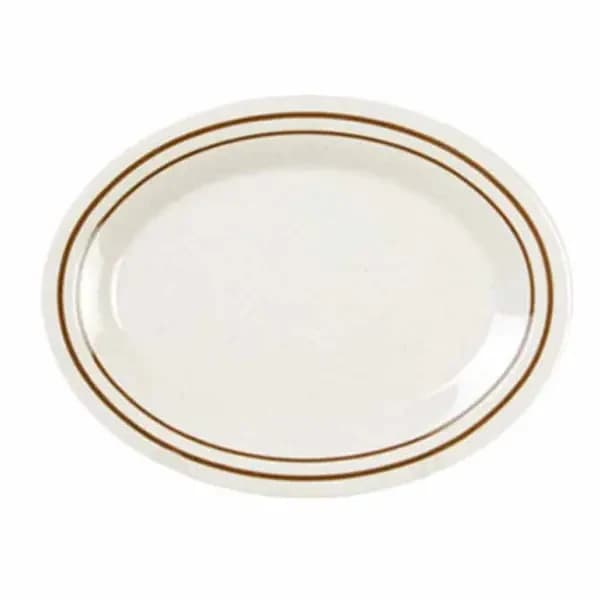 Thunder Group AD216AA Arcadia 16-1/4" x 12" Oval Melamine Platter | Case of 12