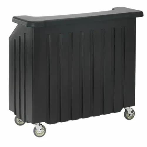 Cambro BAR540110 Cambar Black Portable Bar 5-Bottle Speed Rail Portable Bar 54"W X 25-7/8"D X 46-1/8"H