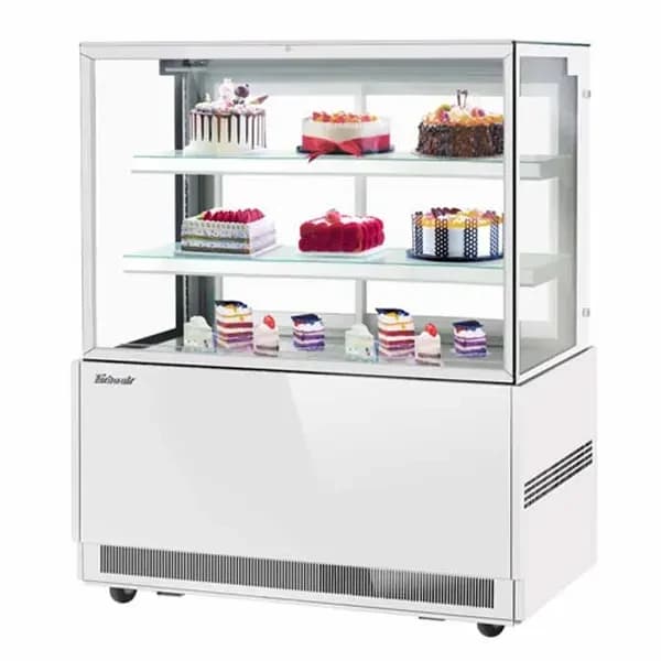 Turbo Air TBP48-54FN-W Refrigerated White Bakery Display Case 47-1/4"W