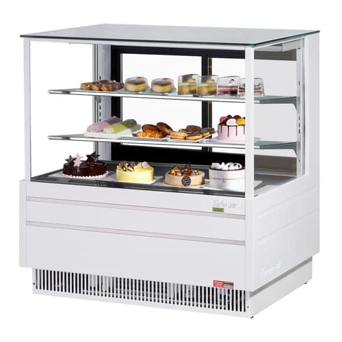 Turbo Air TCGB-48UF-W-N Refrigerated White Bakery Display Case 48-1/2"W