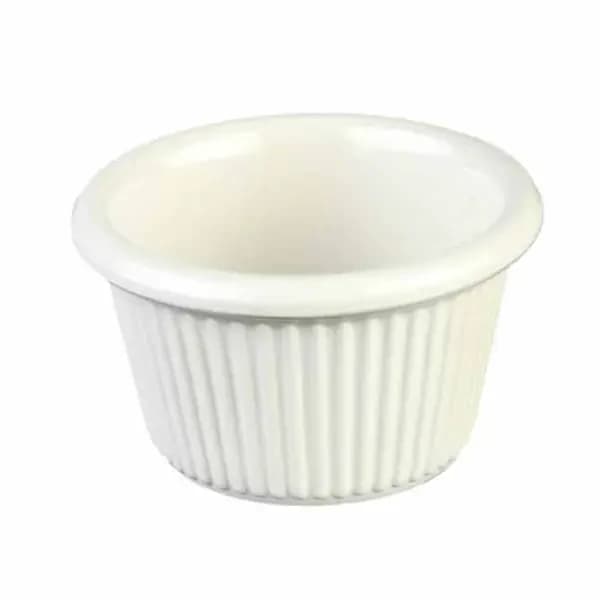 Thunder Group ML507B1 Bone 1-1/2 oz. Fluted Melamine Ramekin | Case of 12