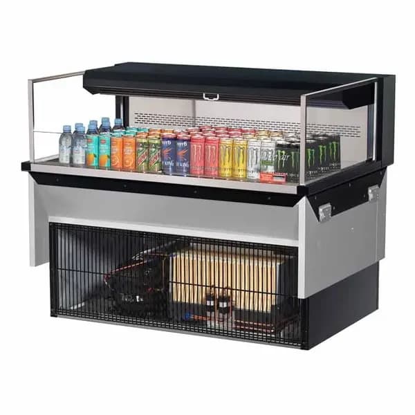 Turbo Air TOM-48L-UF-B-1SI-N Black Drop-In Open Display Case Merchandiser 47-7/8"W