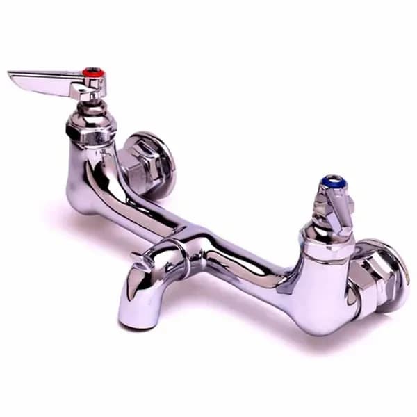 T&S Brass B-0672-POL T&S 8" Wall Mount Service Sink Faucet