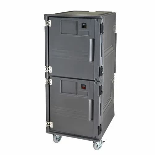 Cambro PCUHHSP615 Pro Cart Ultra Electric Charcoal Gray Hot Front Loader Food Carrier