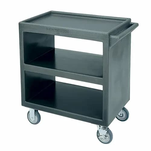 Cambro BC230191 3-Shelf 500 Lb. Capacity Granite Gray Utility Bus Cart