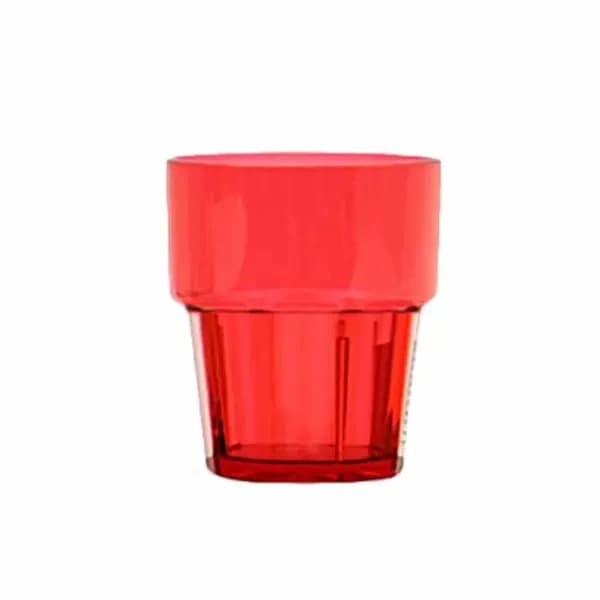 Thunder Group PLPCTB108RD 8 oz. Red Polycarbonate Rocks Glass | Case of 12