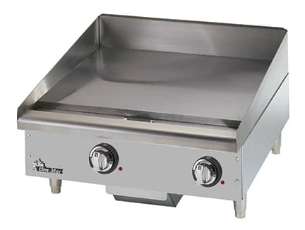 Star 724TA Ultra-Max® Series Electric Countertop Griddle 24 Inch Wide Mechanical Snap Action Thermostat Control Rectangle Polished Steel 1 Inch Thick Plate Heavy-Duty — 208V, 3PH — view 2