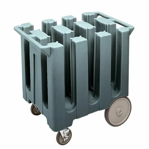 Cambro DC575191 Polyethylene 6 Granite Gray Dish Caddy With 6 Dividers