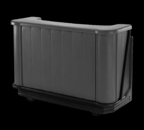 Cambro BAR650DX420 Cambar Granite Gray Portable Bar 7-Bottle Speed Rail 5-Button Soda Gun Portable Bar 67-1/2"W X 28-1/2"D X 47-1/2"H