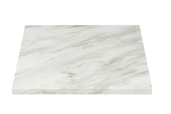 Modesto PKS-4265 24" x 30" Rectangular Faux White Marble Table Top