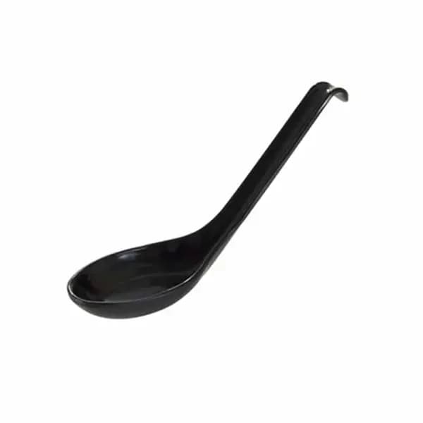 Thunder Group 7200BK Classic Black 5/8 oz. Melamine Soup Spoon | Case of 60