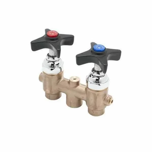 T&S Brass B-2266 T&S 3" Concealed Faucet with 4-Arm Handles