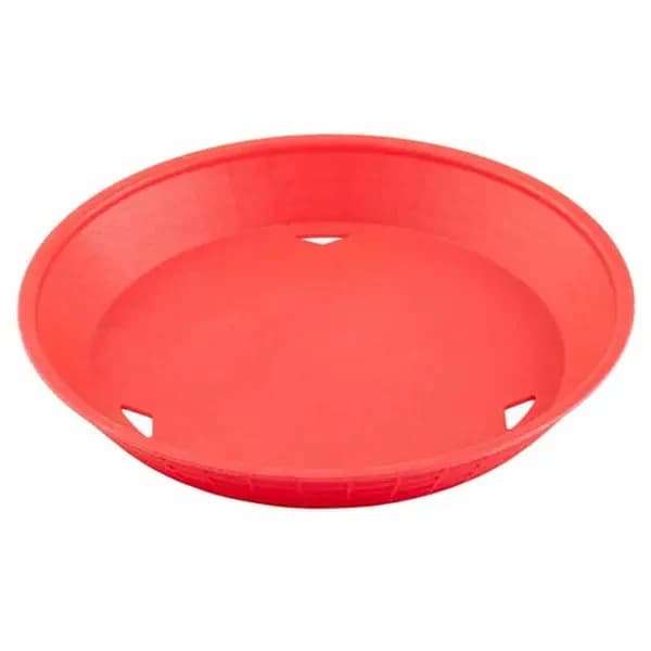 Tablecraft 13759R Red Round Platter Basket 9" x 1-1/4" | Case of 12