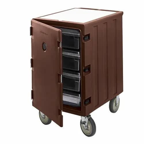 Cambro 1826LBC131 Camcart Insulated Dark Brown Front Loader Food Carrier