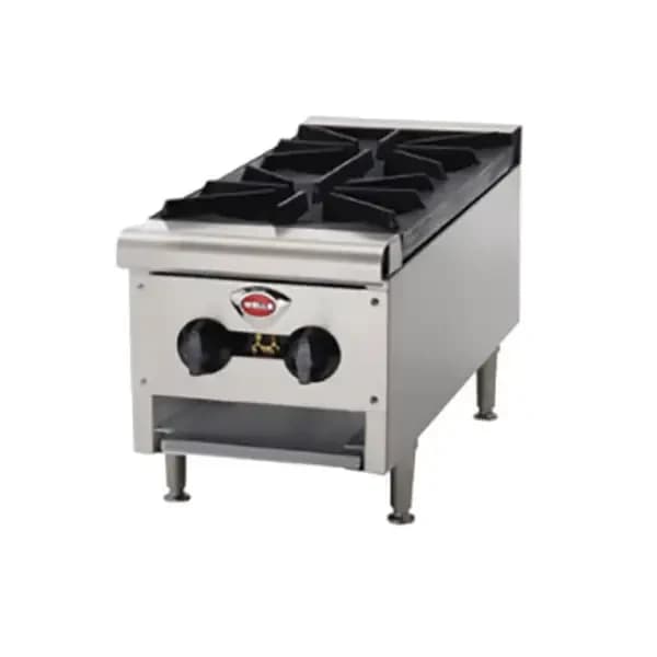 Wells HDHP-1230G Heavy Duty 52,000 BTU 2-Burner Gas Hot Plate 12"W