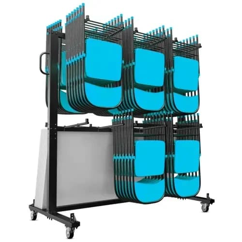Flash Furniture QIN-SHD245425-GG Hawkins Mobile Cart for Folding Table and Chairs
