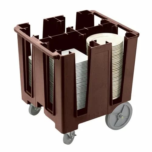 Cambro DCS1125131 Polyethylene 4 Dark Brown Dish Caddy With 4 Dividers