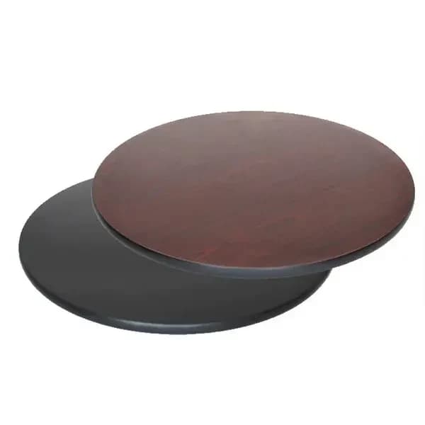 Modesto PKS-5852 36" Round Black/Mahogany Dual-Sided Table Top