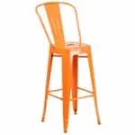 Flash Furniture ET-3534-30-POC-WD-GG Copper Galvanized Steel Bar Stool with Wood Seat — view 3