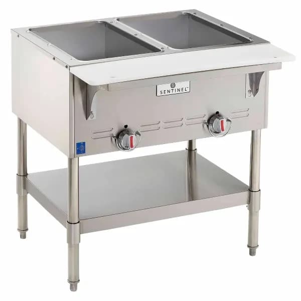 Sentinel SN-GBM-2NG 2-Well Natural Gas Hot Food Steam Table 30-1/2"W
