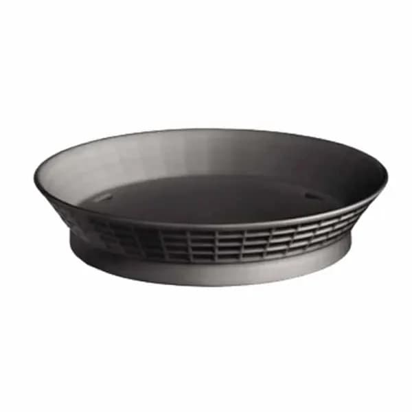 Tablecraft 157512BK Black Round Platter Basket 12" x 2-1/4" | Case of 12
