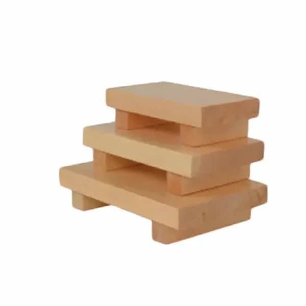 Thunder Group WSPW002 9-1/2" x 6" Wood Sushi Plate | Case of 6