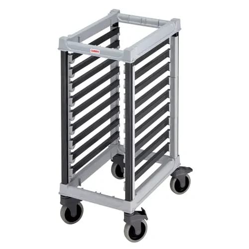 Cambro UGNPR11H9480 Camshelving 9-Full Size Speckled Gray Food Pan Trolly 28-3/4"W X 17-1/4"L X 40"H
