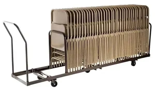 National Public Seating DY-50 Folding Chair Dolly - Vertical storage - 50 Chair Capacity