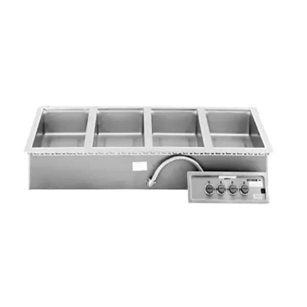 Wells MOD-400TDM 208/240V Drop-In 4-Well Warmer with Drain Manifold