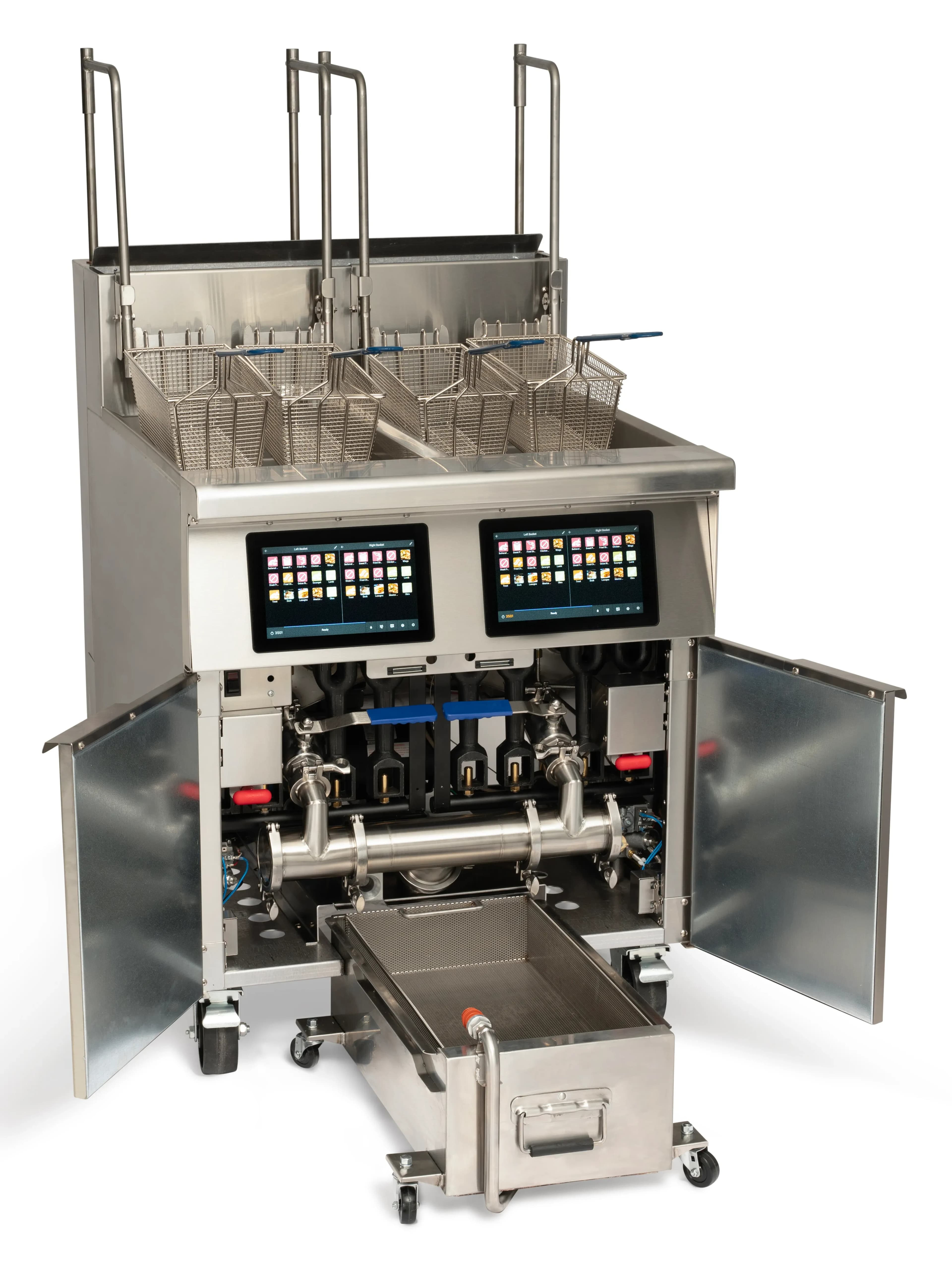 Imperial IFSCB675EU Pro Series Electric Freestanding Tilt-Up Ribbon Fryer 6 Vat 75 Pound Heavy-Duty Snap Action Thermostat Control — 208V, 3PH — view 2