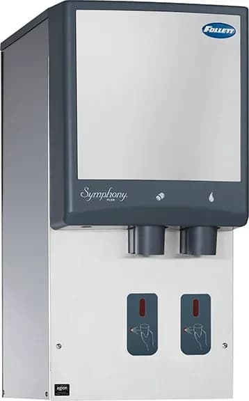 Follett 12HI414A-S0-00 Symphony Plus™ Wall Mount Ice and Water Dispenser 425 Pound Daily Production 12 Pound Storage SensorSAFE™ Dispense Nugget Style Ice — 115V, 1PH